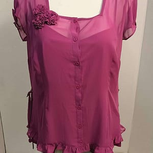 3X(22/24) East 5th Woman Cami & sheer short sleeve top